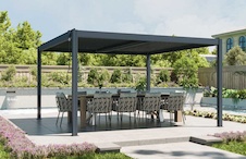 Bioklimatická celohliníková pergola G21 Austin Premium 4x4m, antracit - 8