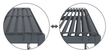 Bioklimatická celohliníková pergola G21 Austin Premium 4x3m, antracit - 3