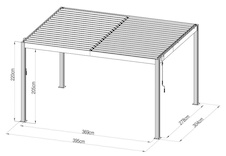 Bioklimatická celohliníková pergola G21 Austin Premium 4x3m, antracit - 9