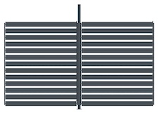 Otočná lamelová stena G21 4x2,6m pre pergolu Trenton 4x3 a 4x4 m, antracit - 1