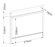 Bočná markíza G21 3x2,6 m pre pergolu Trenton 3x3 a 4x3 m, antracit - 4