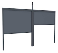 Bočná markíza G21 6x2,6 m pre pergolu Trenton 4x3 a 4x4 m, antracit - 1