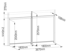 Bočná markíza G21 6x2,6 m pre pergolu Trenton 4x3 a 4x4 m, antracit - 5