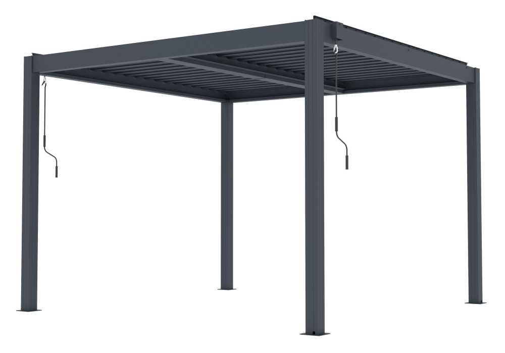 Bioklimatická celohliníková pergola G21 Austin Premium 3x3m, antracit