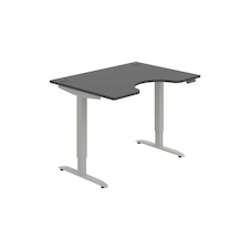 HOBIS ergo elektr.staviteľný stôl 120 cm, pamäť. ovláda. - MSE 2M 1200, antracit