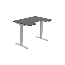 HOBIS ergo elektr.staviteľný stôl 120 cm, pamäť. ovláda. - MSE 3M 1200, antracit