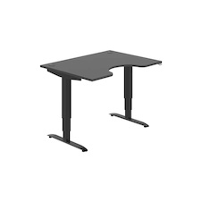 HOBIS ergo elektr.staviteľný stôl 120 cm, stand. ovláda. - MSE 3 1200, antracit - 1