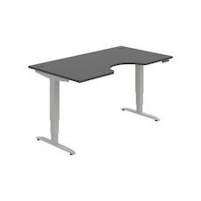 HOBIS ergo elektr.staviteľný stôl 160 cm, pamäť. ovláda. - MSE 3M 1600, antracit