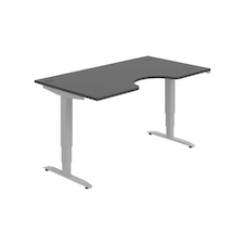HOBIS ergo elektr.staviteľný stôl 160 cm, stand. ovláda. - MSE 3 1600, antracit