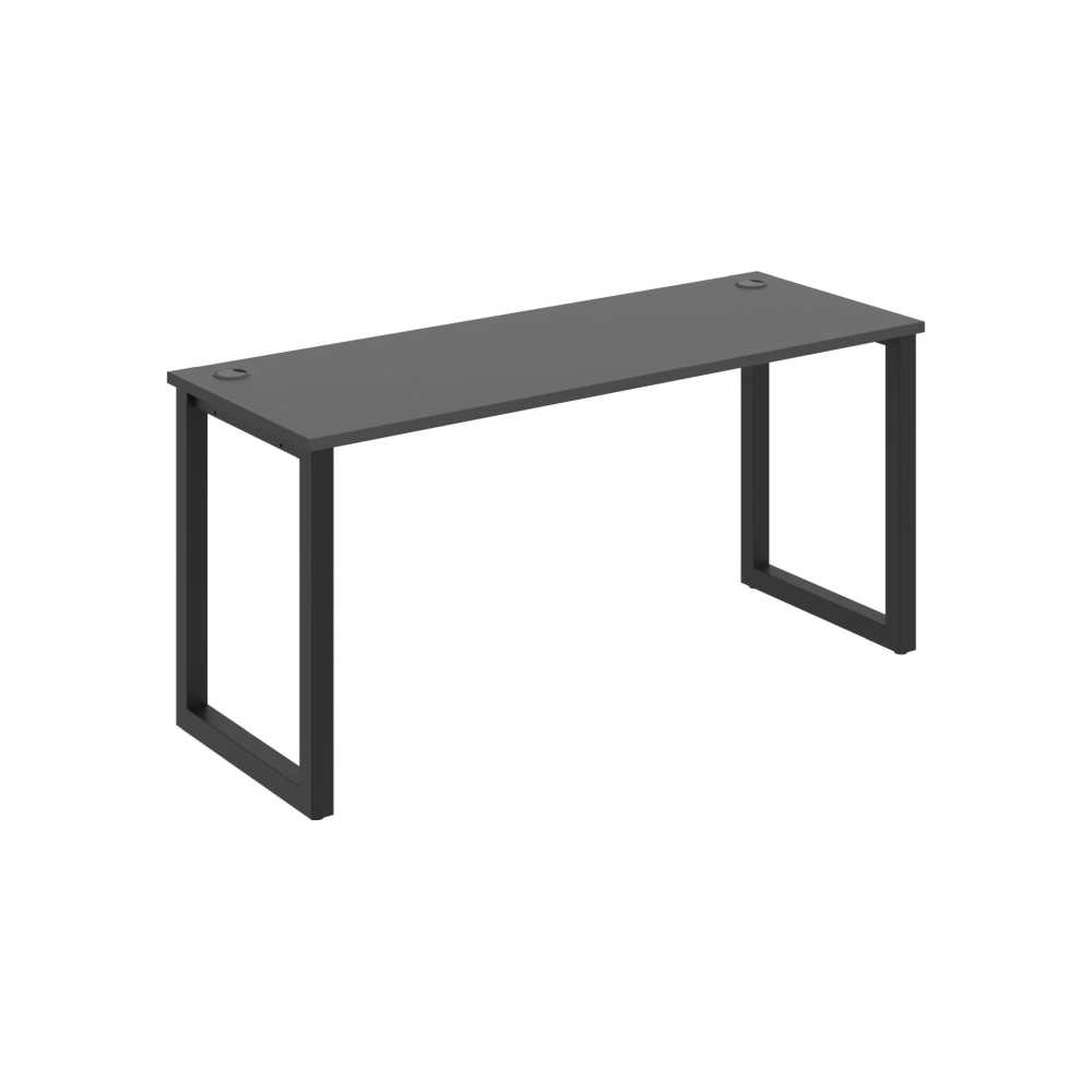 HOBIS kancelársky stôl rovný - UE O 1600, hĺbka 60 cm, antracit