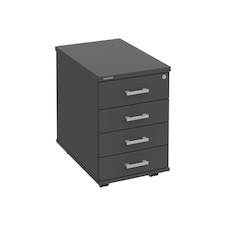 HOBIS kontajner K 34 C P, 4 zásuvky, roky pozdĺž, 60 cm, antracit