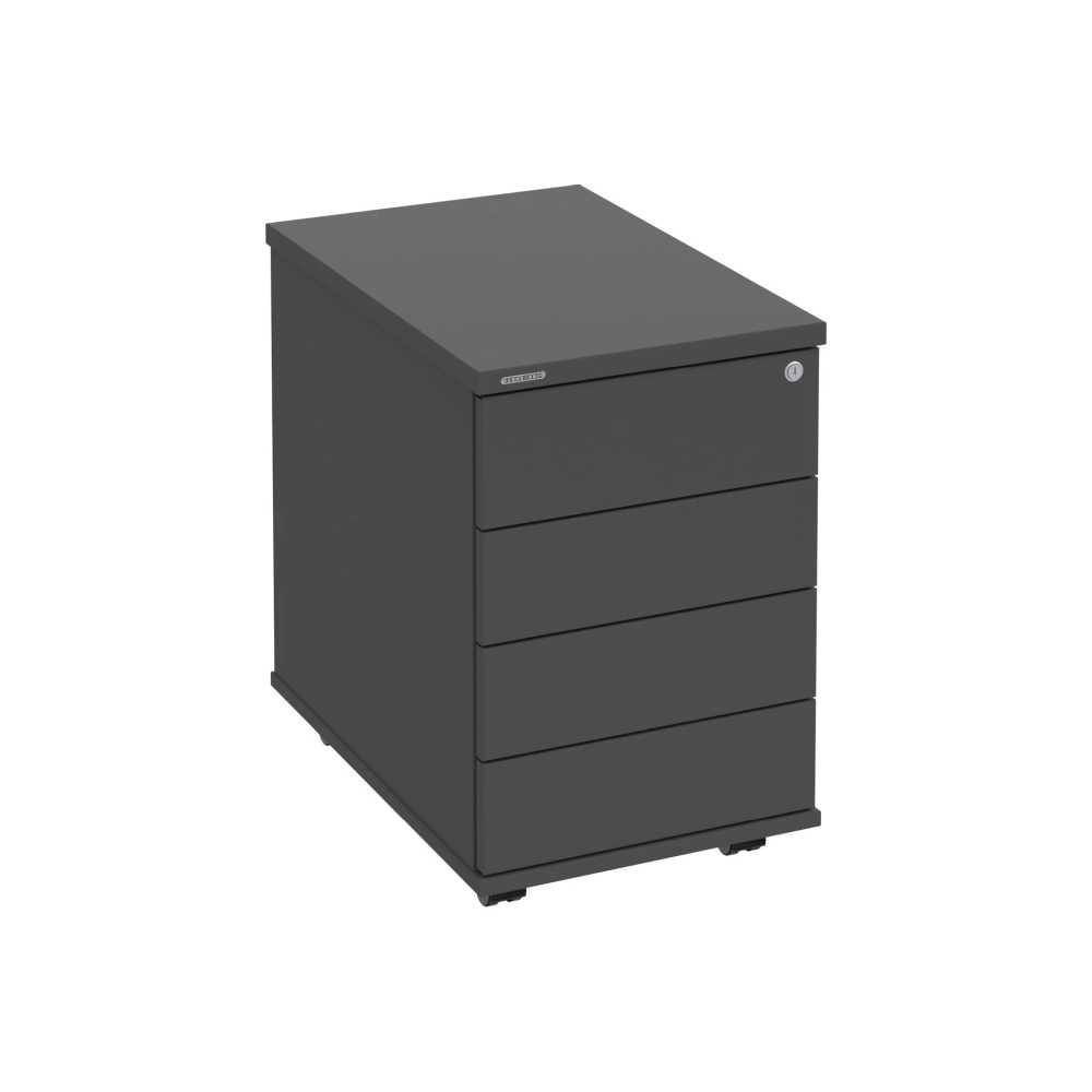 HOBIS kontajner K 34 C PTO P, 4 zásuvky, roky pozdĺž, 60 cm, antracit