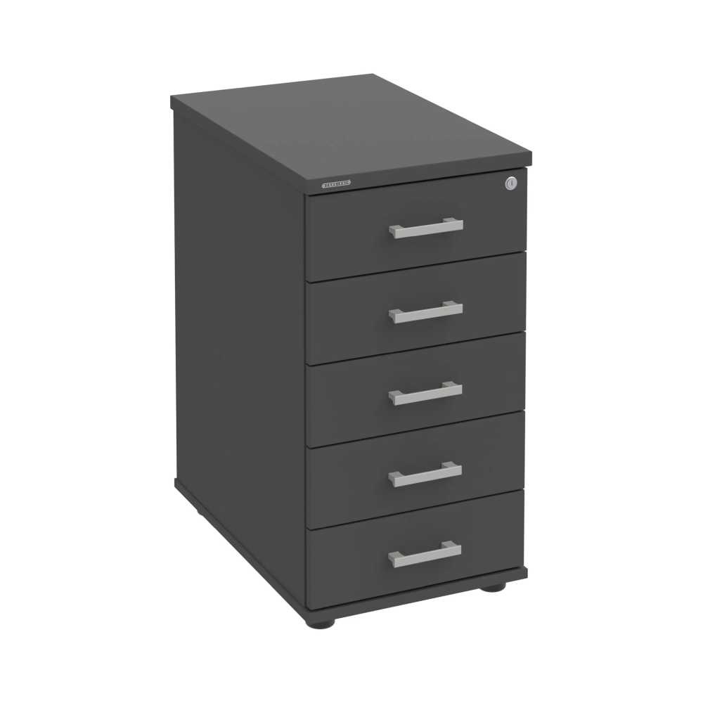 HOBIS kontajner K 35 C P, 5 zásuviek, roky pozdĺž, 60 cm, antracit
