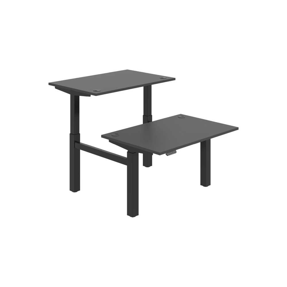 HOBIS párový výškovo nastaviteľný stôl 120 cm, pamäť.ovlad. - MOTION DUAL MSD 2M 1200, antracit
