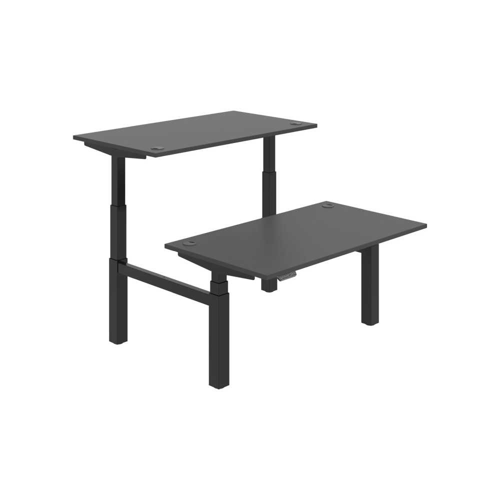 HOBIS párový výškovo nastaviteľný stôl 140 cm, pamäť.ovlad. - MOTION DUAL MSD 3M 1400, antracit