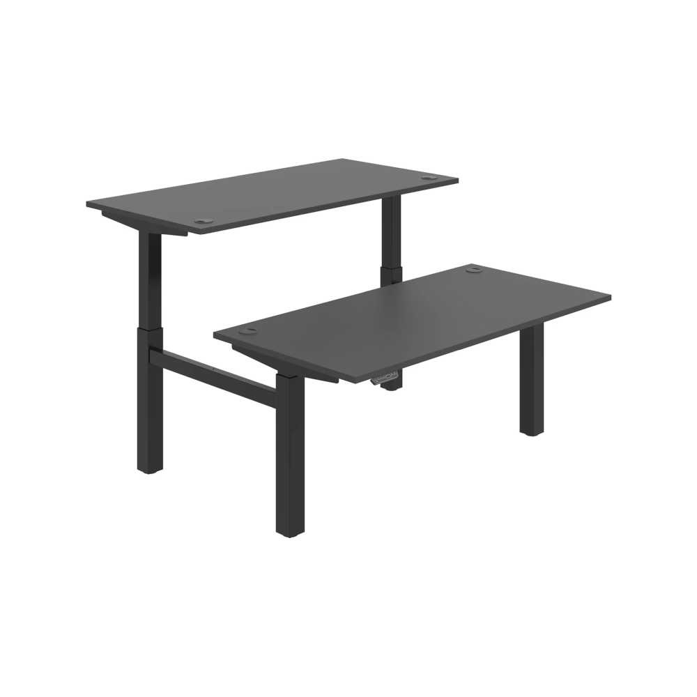 HOBIS párový výškovo nastaviteľný stôl 160 cm, pamäť.ovlad. - MOTION DUAL MSD 2M 1600, antracit