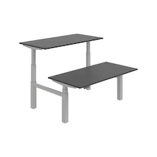 HOBIS párový výškovo nastaviteľný stôl 160 cm, pamäť.ovlad. - MOTION DUAL MSD 3M 1600, antracit - 1