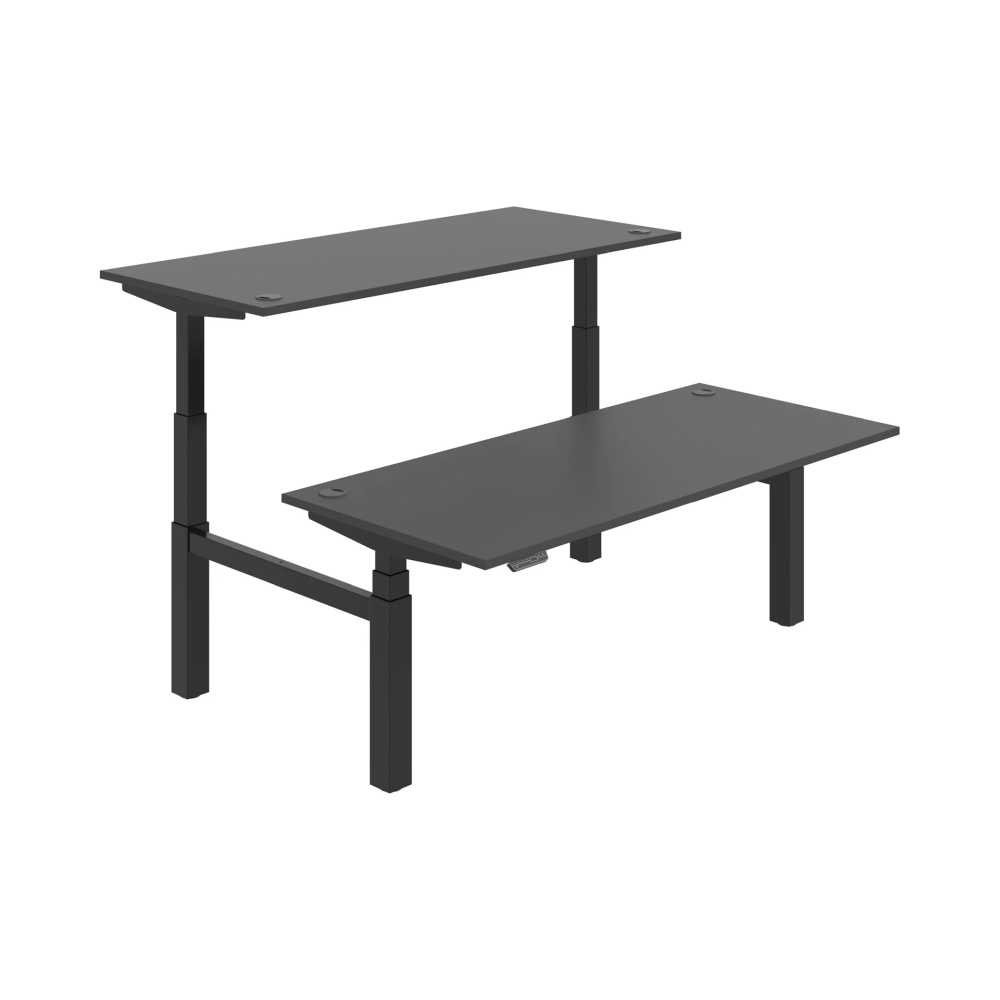 HOBIS párový výškovo nastaviteľný stôl 180 cm, pamäť.ovlad. - MOTION DUAL MSD 3M 1800, antracit