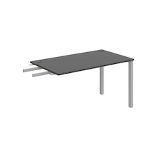 HOBIS prídavný stôl do uhla - US 1400 RU, hĺbka 80 cm, antracit - 1