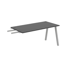 HOBIS prídavný stôl do uhla - US A 1600 RU, hĺbka 80 cm, antracit - 1