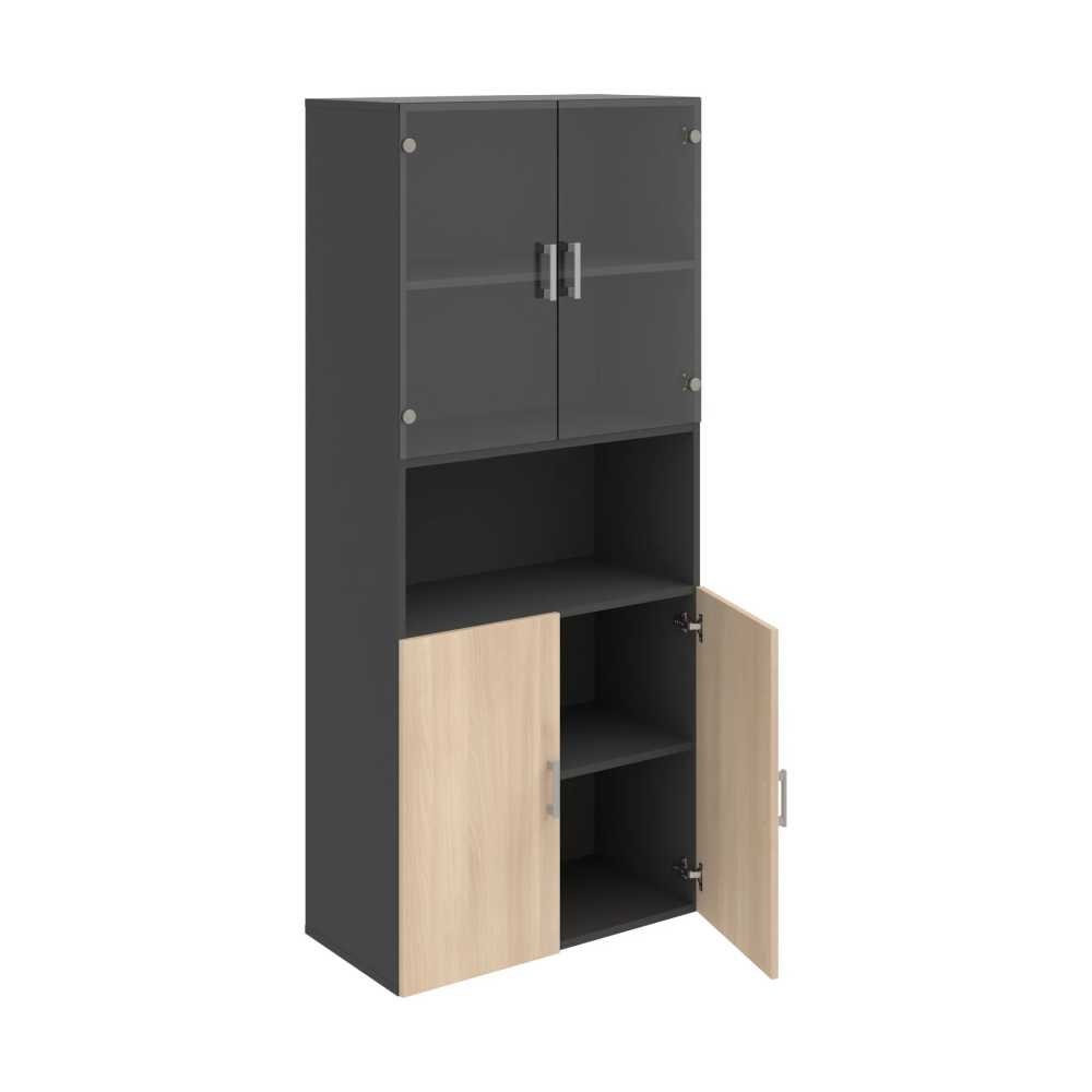 HOBIS skriňa policová dverová - D 5 80 07, antracit-agát