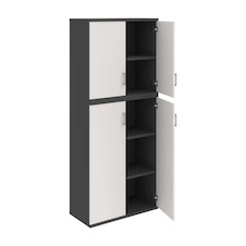 HOBIS skriňa policová dverová - S 5 80 06, antracit-biela