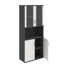HOBIS skriňa policová dverová - S 5 80 07, antracit-biela