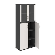 HOBIS skriňa policová dverová - S 5 80 08, antracit-biela
