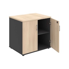HOBIS skriňa stolová uzatvárateľná so zámkom - SPZ 80 60 P, roky pozdĺž, antracit-agát