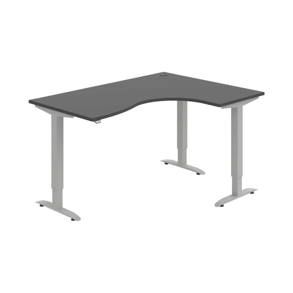 HOBIS trigon elektr.staviteľný stôl pamäť.ovlád. - MST 2M 2005 L, antracit