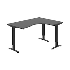 HOBIS trigon elektr.staviteľný stôl pamäť.ovlád. - MST 2M 2005 L, antracit - 1