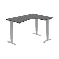 HOBIS trigon elektr.staviteľný stôl pamäť.ovlád. - MST 3M 2005 L, antracit
