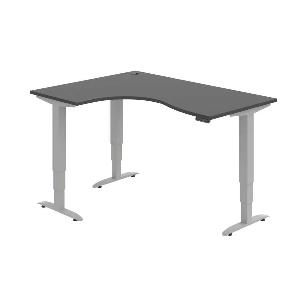 HOBIS trigon elektr.staviteľný stôl pamäť.ovlád. - MST 3M 2005 P, antracit