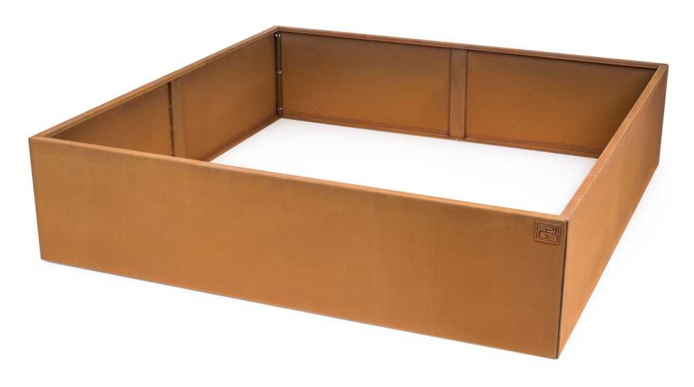 Vyvýšený záhon G21 Corten, 132x32x132 cm