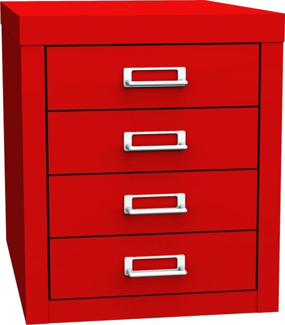 KOVOS zásuvková skriňa KSZ 44 A, červená
