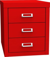 KOVOS zásuvková skriňa KSZ 43 A, červená