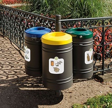 Zostava odpadkových košov na triedený odpad Guyenne 3x40 litrov