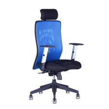 Kancelárska stolička CALYPSO XL, nastaviteľný podhlavník, modrá