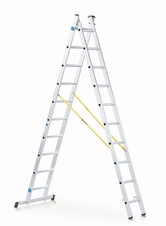 Viacúčelový dvojdielny rebrík profi 2x12 pričlí