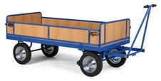 Plošinový automobil, ohrádka z drevotriesky, nosnosť 600 kg