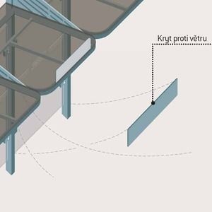 Spodný kryt proti vetru pre autobusové zastávky CONVI